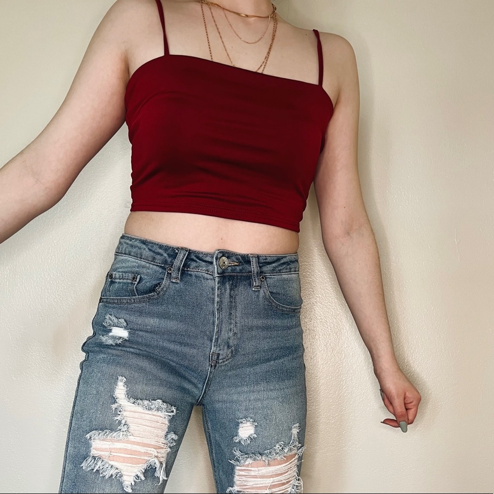solid cami crop top